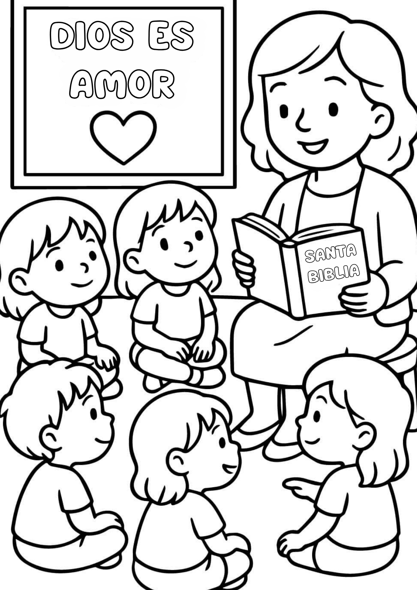 Dibujo bíblico: Dios es amor